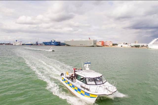 The brand new police boat