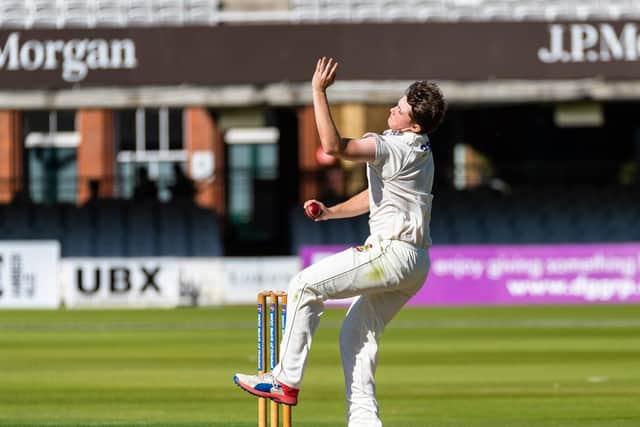 Jake Hatton in action at Lord's for Flixton in their National Village Cup final success