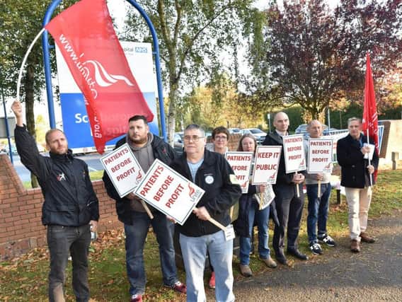 Staff at Scarborough Hospital started striking at 6am today
