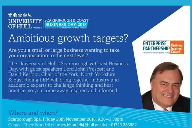 Scarborough & Coast Business Day.at The Spa in Scarborough, on November 30, 2018