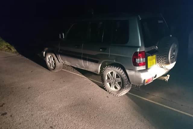 One of the two vehicles which were seized last night