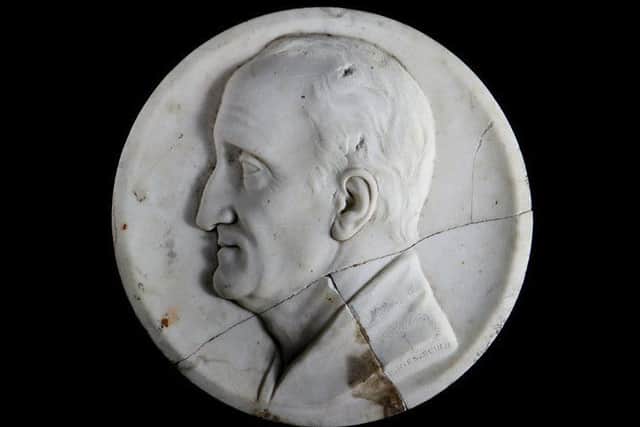 The relief sculpture of Samuel Bottomley from the Scarborough Collections.