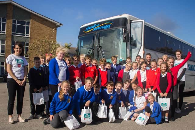 The National Literacy Trust meets pupils from Ebor Academy in Filey