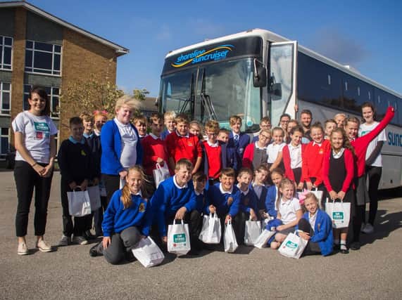 The National Literacy Trust meets pupils from Ebor Academy in Filey