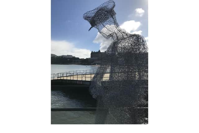 Scarboroughs wire sculpture of a lone soldier