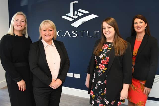 Kerry Hope, MD of Castle Employment Group, Michelle Johnson-Vasey, York office manager, Melanie Jones, head of HR recruitment and Nichola Breslin, office resourcer, at the Scarborough office.