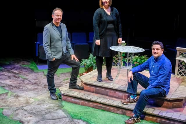 Paul Elsam, lead acting tutor at CU Scarborough; Kay Fraser, Interim Associate Pro Vice Chancellor of CU Scarborough; and Paul Robinson, Artistic Director at the Stephen Joseph Theatre. Photo: Tony Bartholomew