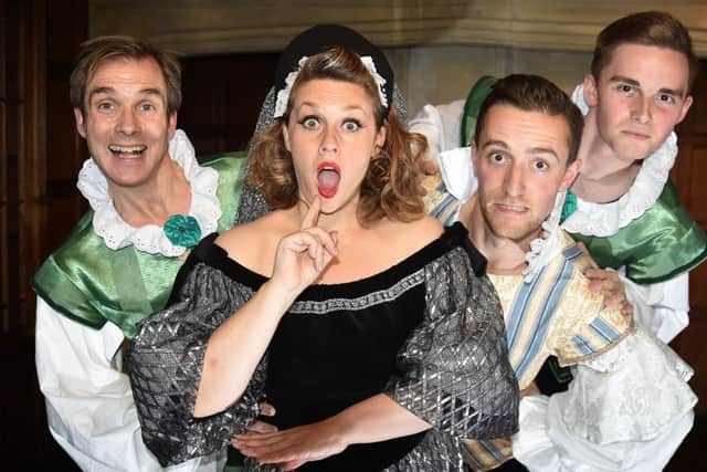 Andrew Clay ,Georgie Samuels, Liam Galashan  and Nathan Mundey in Kiss Me Kate