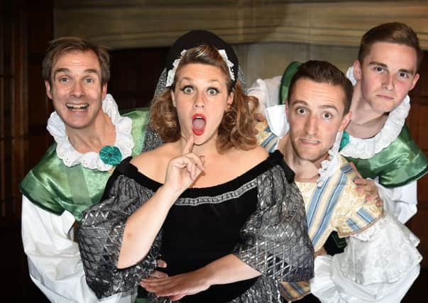 Andrew Clay ,Georgie Samuels, Liam Galashan  and Nathan Mundey in Kiss Me Kate