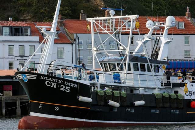 Atlantic Dawn, the first boat launched at Whitby firm Parkol's new yard in Middlesbrough.