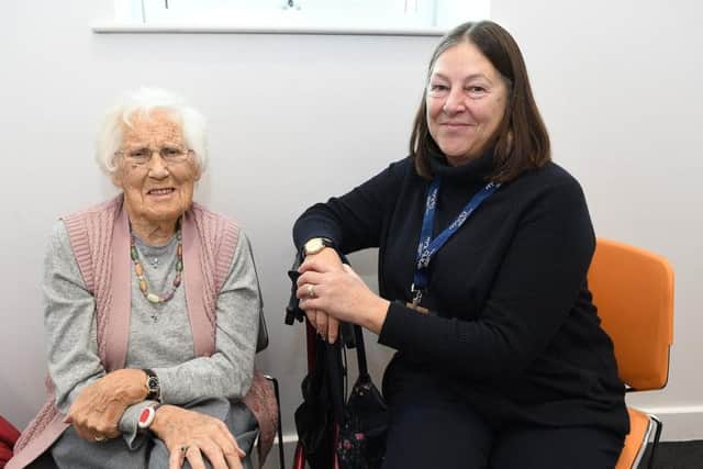 Jean Wormwell from Pensioners Action Group East Riding and Jane Tye from MNDA at Tuesday's consultation event.