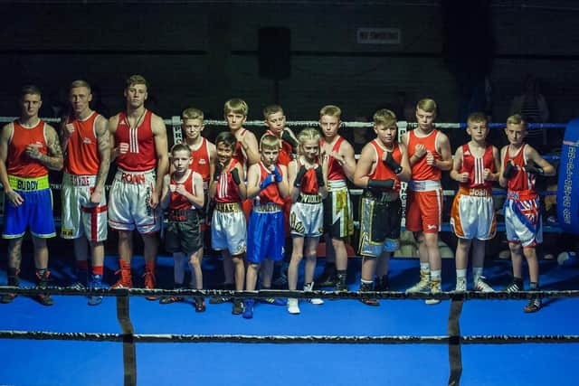 The Bridlington ABC fighters line up at the show