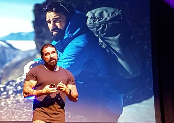 Ant Middleton on the stage at the Spa