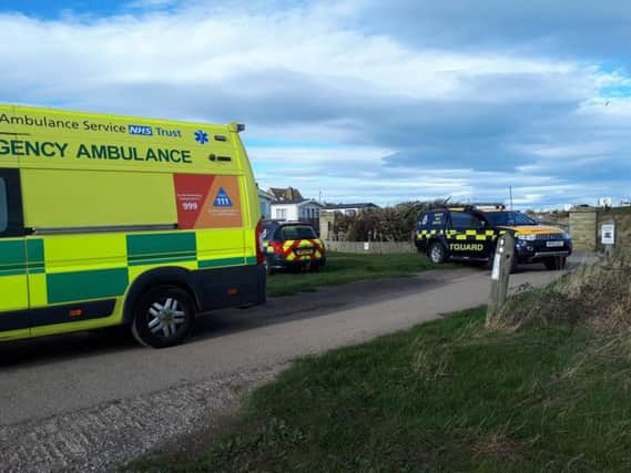 Coastguard teams and the Ambulance Service were called out to rescue a 73-year-old man
