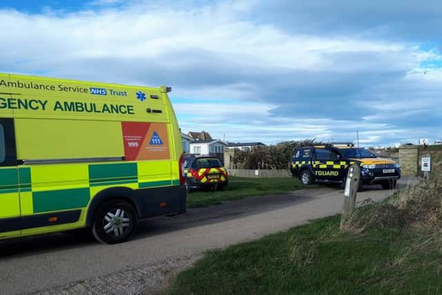 Coastguard teams and the Ambulance Service were called out to rescue a 73-year-old man