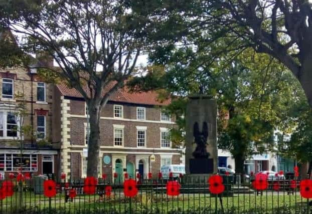 The poppies at Bridlington War Memorial