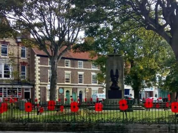 The poppies at Bridlington War Memorial