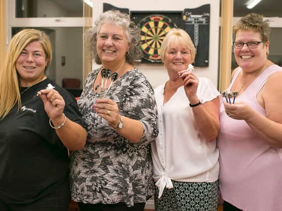 Beyond Housing's ladies darts team. Anuschka Faulding pictured with team members Carole DeCartaret, Rita Summers and Katrina Musgrave (l-r).