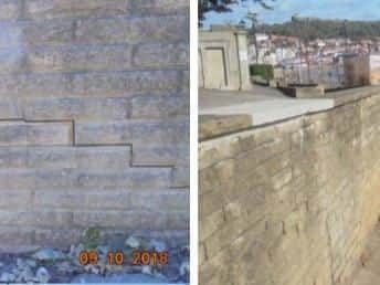 The crack in the wall in Foreshore Road