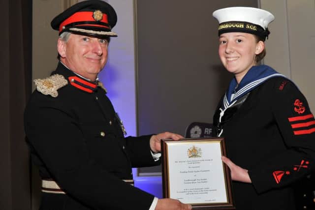 Vice Lord-Lieutenant of North Yorkshire Major Peter Scrope DL appoints Lydia Crampton at a ceremony in York.