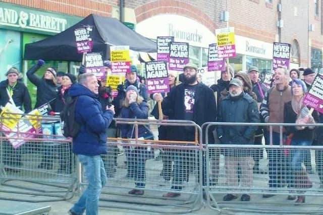 The anti-racism rally in Scarborough. Photo by Steven Spy.