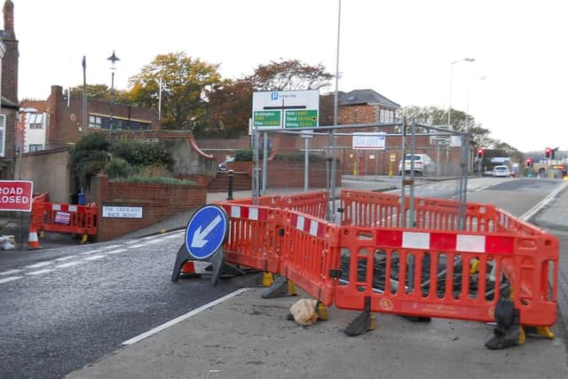 Somerset Terrace is closed temporarily following the discovery of a void beneath the road.