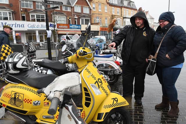 The dreadful weather didn't stop people coming out last weekend for Bridlington Scooter Rally