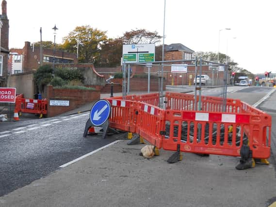 Somerset Terrace is closed temporarily following the discovery of a void beneath the road.