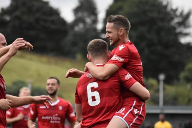 Boro celebrate a goal this season