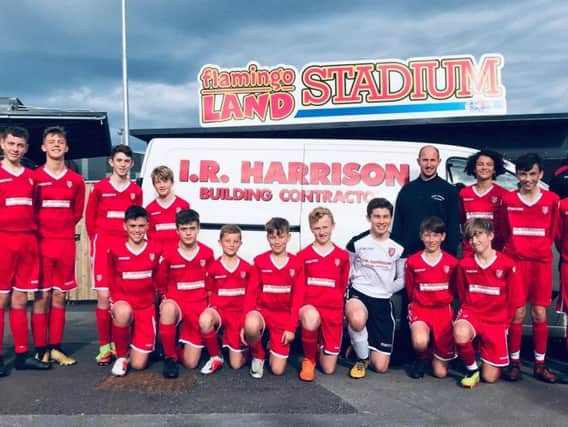 Scarborough Athletic Under-14s are looking smart after receiving a new kit from sponsors IR Harrison