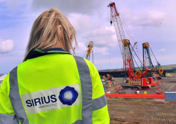 160818     A member of staff of   Sirius Minerals  at the Woodsmith site near Whitby .  For Business .
