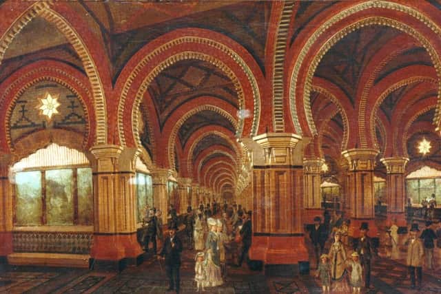 Painting of Scarborough's underground aquarium held in the Scarborough Collections.