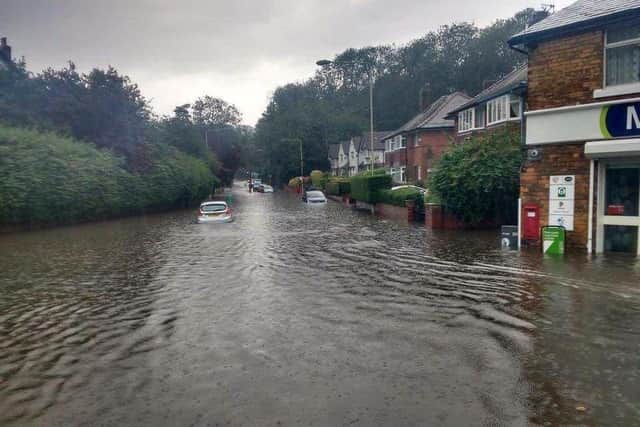 Flooding in Valley Road in August 2017