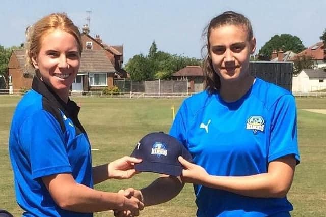 Sherburn's Leah Dobson (right) has been handed a place on the England Women's winter pathway scheme