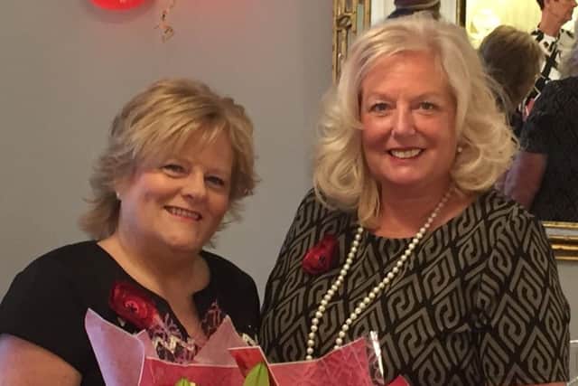 Dawn with assistant manager Lynne Thornton.