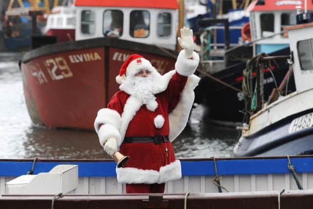 Santa will arrive at the harbour on Saturday