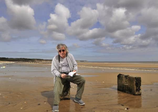 Bridlington actor and director Melvyn Jones on the beach in Bridlington