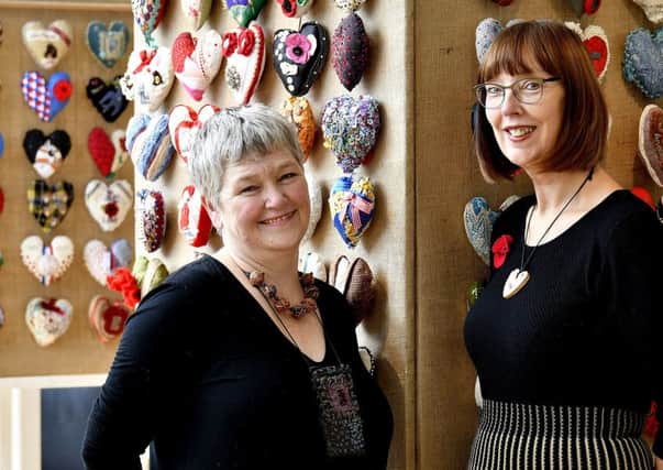 The Sawdust Hearts exhibition commences at the Woodend Museum Organiser Helen Birmingham with project executive Dorothea Newham