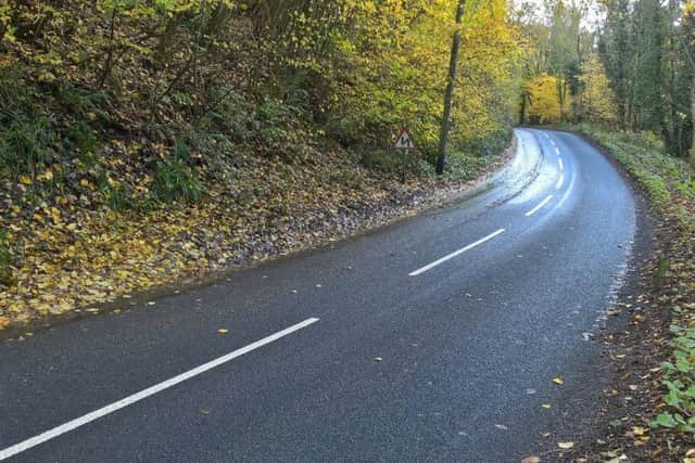 This road will be closed for two weeks due to a void