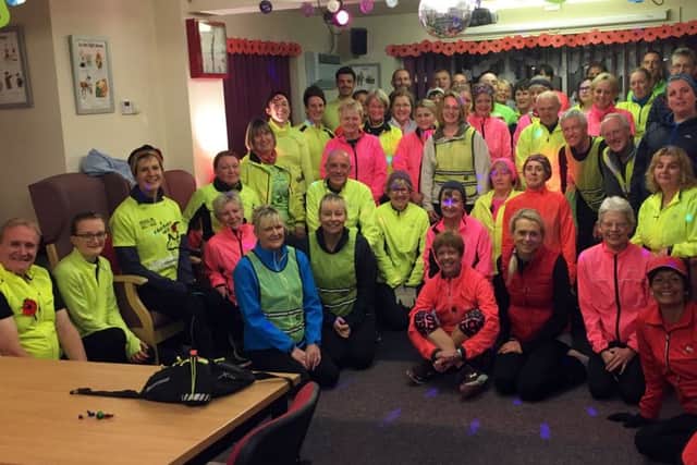 Around 50 people took part in the three-mile run.