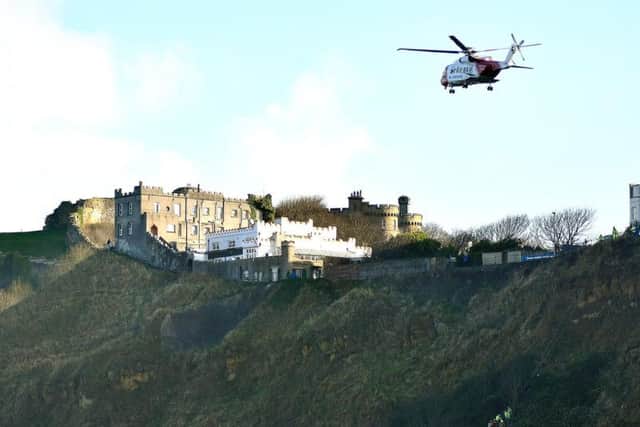The coastguard helicopter was part of the rescue operation