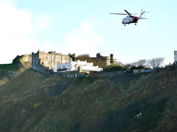 The coastguard helicopter was part of the rescue operation