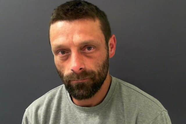 Shane Hughes, 41, from Halifax, led officers on a chase for 37 miles before abandoning the decommissioned ambulance he was driving on the railway tracks at Kildwick, North Yorkshire, on 13 July.