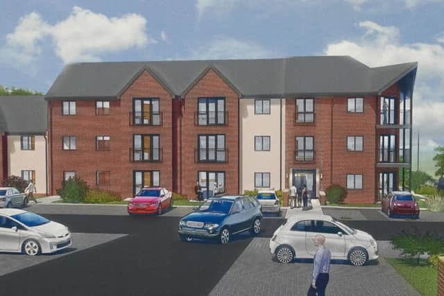 Architects impression drawing of how the finished development will look.