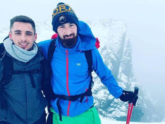 Tom Brough and Liam Peel climbed Ben Nevis to raise funds for the Rainbow Centre in Scarborough