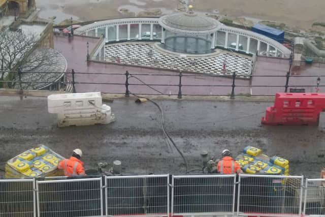 The cracks in the road have now been filled. Picture by TonyHampshire