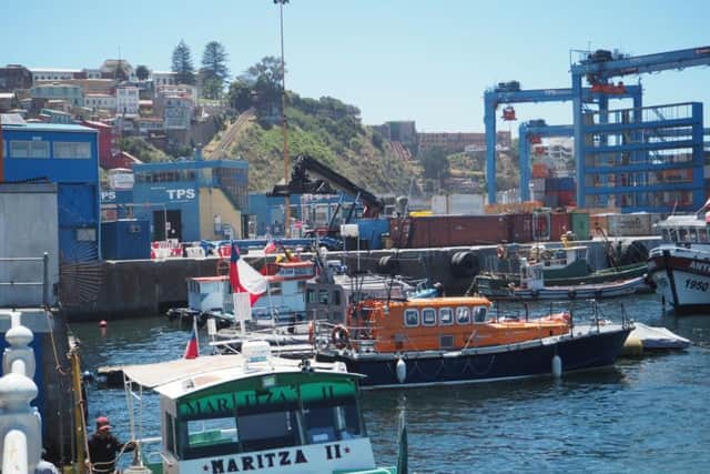 Scarborough's old all weather lifeboat in Valparaiso.