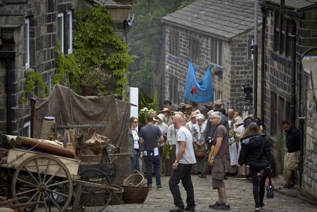 Filming of Peterloo in Heptonstall last year