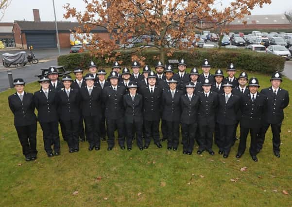 Police officers in a passing out ceremony in Northallerton.