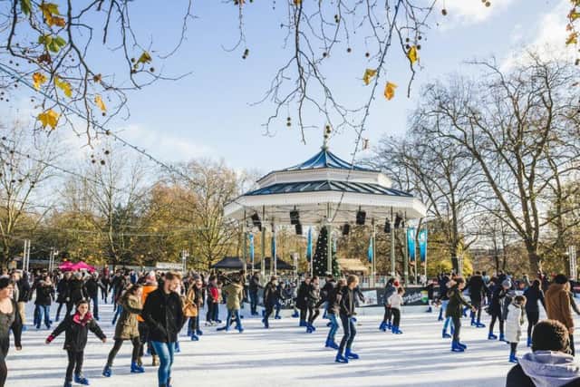 Ice skating at Hyde Park Winter Wonderland